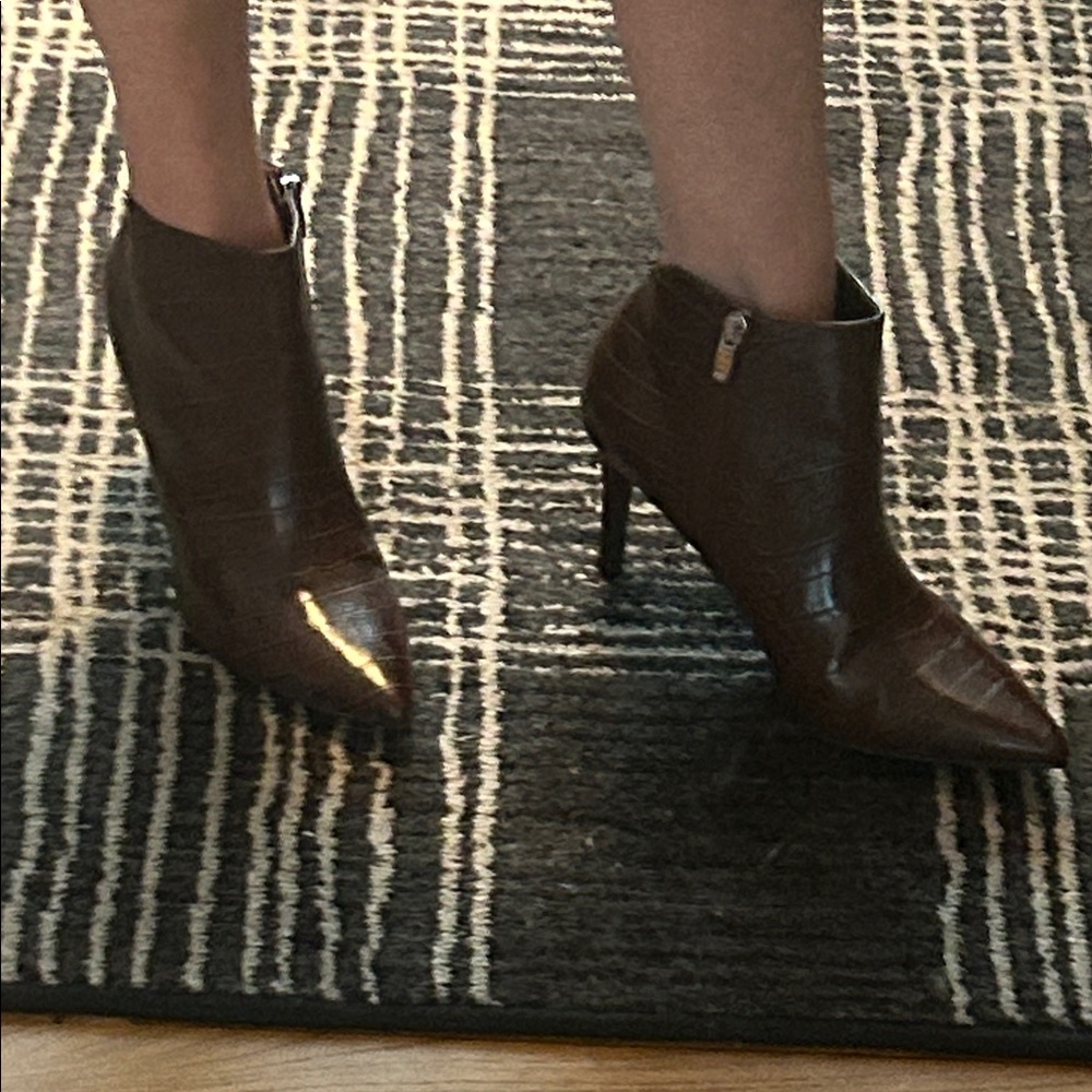 Nine West Dark Brown Heeled Boots